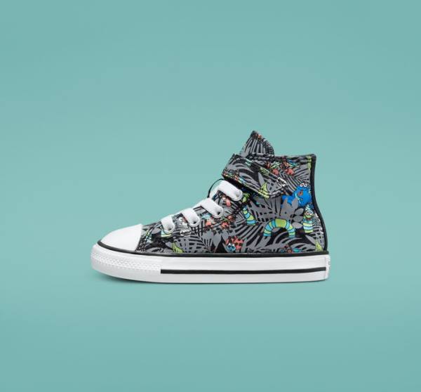 Converse Chuck Taylor All Star Easy-On Plants Visoke Superge Črna / Svetloba Zelena / Bela | CV-643BKX