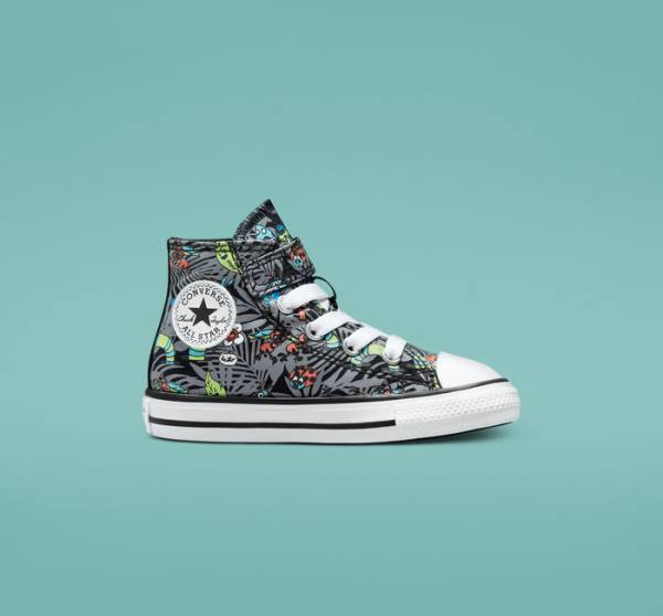 Converse Chuck Taylor All Star Easy-On Plants Visoke Superge Črna / Svetloba Zelena / Bela | CV-643BKX