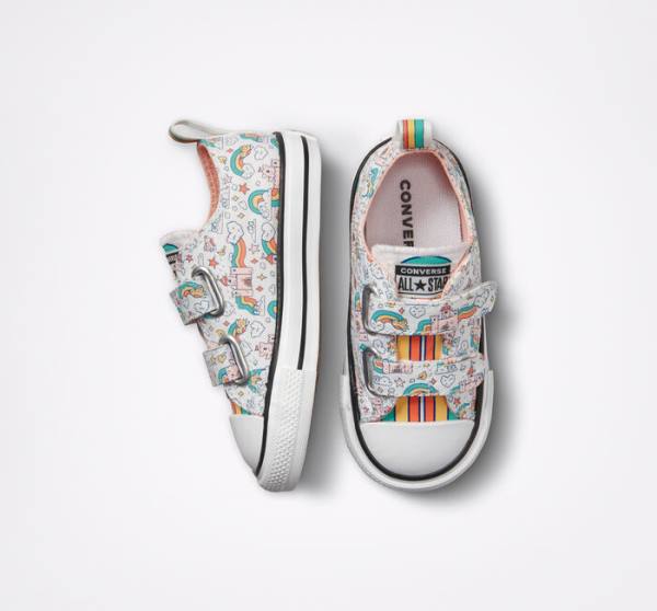 Converse Chuck Taylor All Star Easy-On Rainbow Castles Nizke Superge Turkizna | CV-230BGP