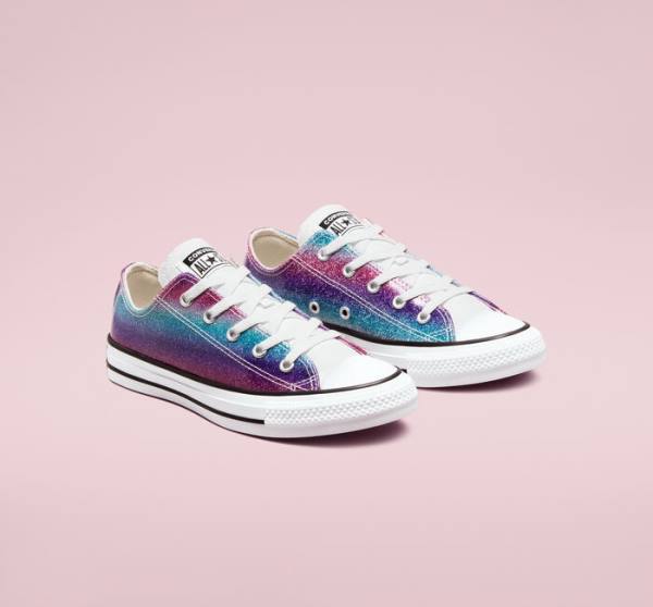 Converse Chuck Taylor All Star Glitter Drip Nizke Superge Bela / Bež Bela | CV-086PNU