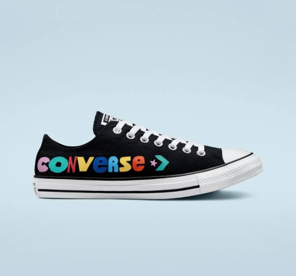 Converse Chuck Taylor All Star Happy Faces Nizke Superge Črna | CV-675XLS