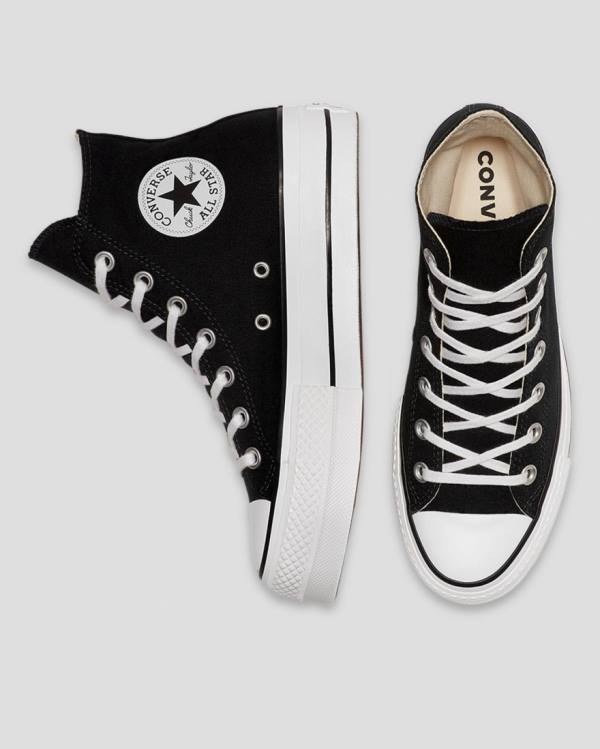 Converse Chuck Taylor All Star Lift Canvas Visoke Superge Črna | CV-103OFS