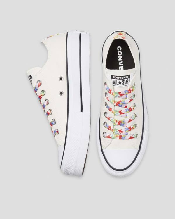 Converse Chuck Taylor All Star Lift Garden Party Nizke Superge Bež | CV-451QOW