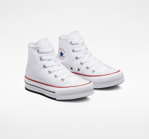 Converse Chuck Taylor All Star Lift Platform Visoke Superge Bela / Temno Rdeča / Mornarica | CV-104OEV