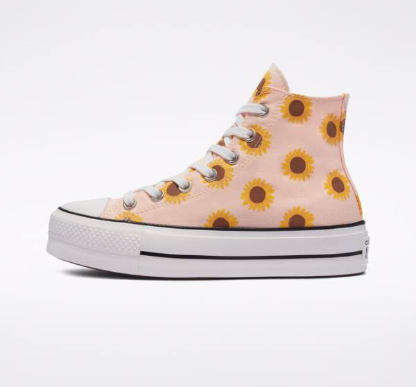 Converse Chuck Taylor All Star Lift Platform Summer Spirit Visoke Superge Rdeča / Bela | CV-178ZLI