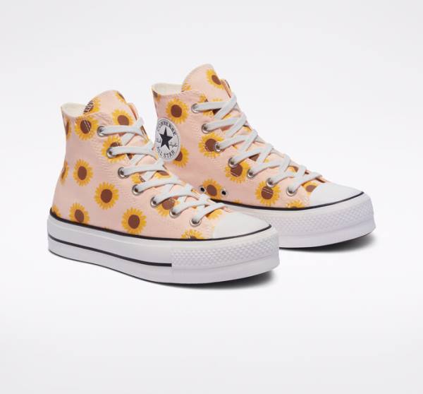 Converse Chuck Taylor All Star Lift Platform Summer Spirit Visoke Superge Rdeča / Bela | CV-178ZLI