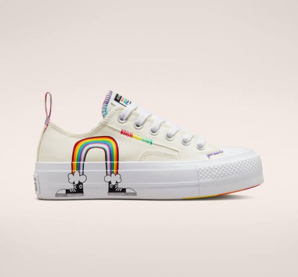 Converse Chuck Taylor All Star Lift Platform Pride Nizke Superge Rdeča | CV-213IWE