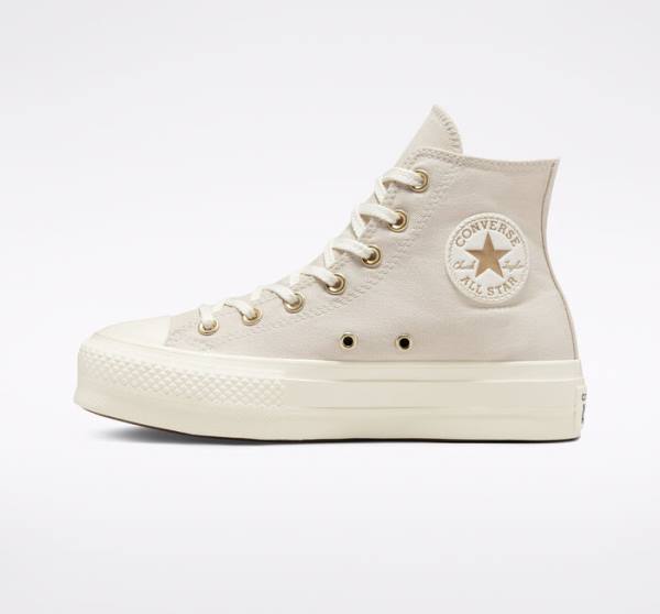 Converse Chuck Taylor All Star Lift Platform Golden Elements Visoke Superge Rjav / Svetloba Zlato | CV-241ARE