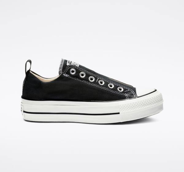 Converse Chuck Taylor All Star Lift Platform Slip Nizke Superge Črna / Bela | CV-480JFU