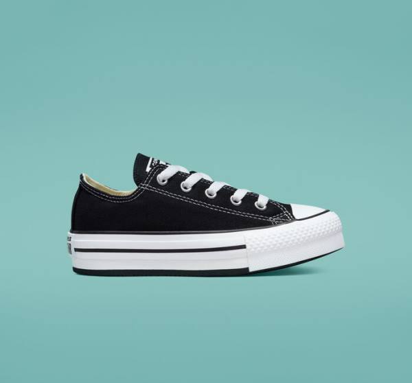 Converse Chuck Taylor All Star Lift Platform Nizke Superge Črna / Bela | CV-489WTB