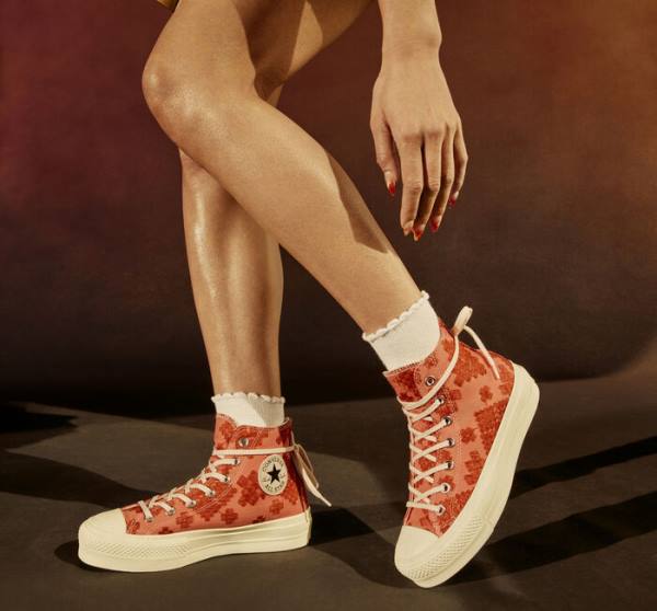 Converse Chuck Taylor All Star Lift Platform Tonal Embroidery Visoke Superge Oranžna | CV-572BHL