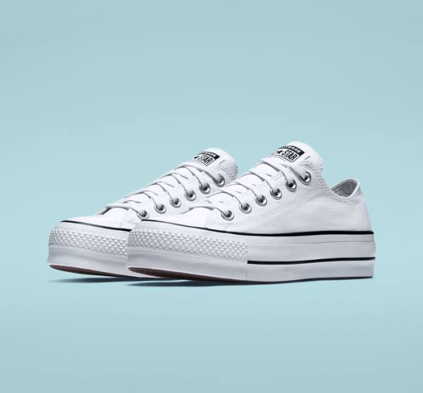 Converse Chuck Taylor All Star Lift Platform Canvas Nizke Superge Bela / Črna / Bela | CV-832VSD