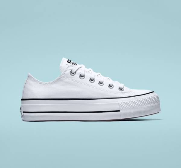 Converse Chuck Taylor All Star Lift Platform Canvas Nizke Superge Bela / Črna / Bela | CV-832VSD