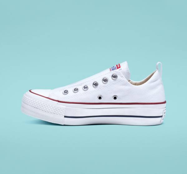 Converse Chuck Taylor All Star Lift Platform Slip Nizke Superge Bela / Rdeča / Modra | CV-860CSK