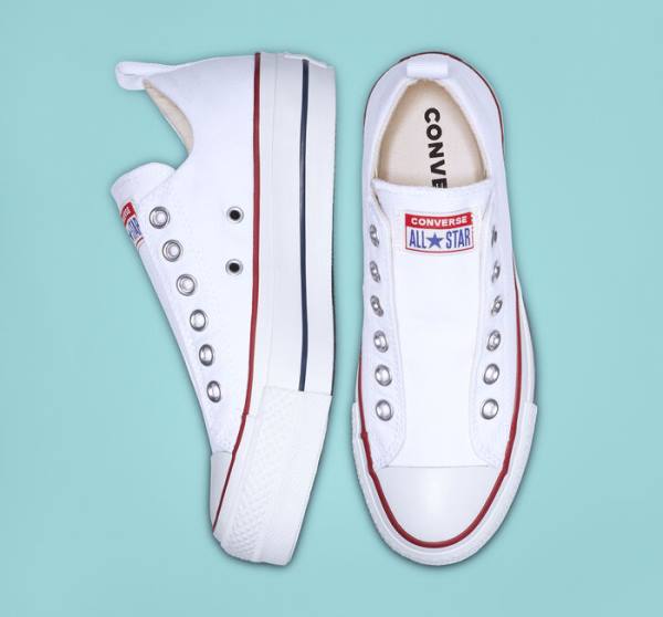 Converse Chuck Taylor All Star Lift Platform Slip Nizke Superge Bela / Rdeča / Modra | CV-860CSK