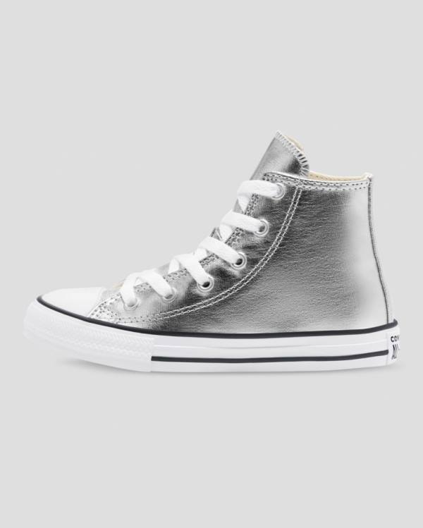 Converse Chuck Taylor All Star Metallic Visoke Superge Srebrna | CV-013ISL