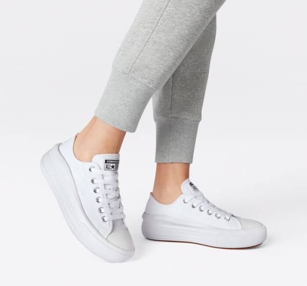 Converse Chuck Taylor All Star Move Platform Nizke Superge Bela / Bela / Bela | CV-480OUC