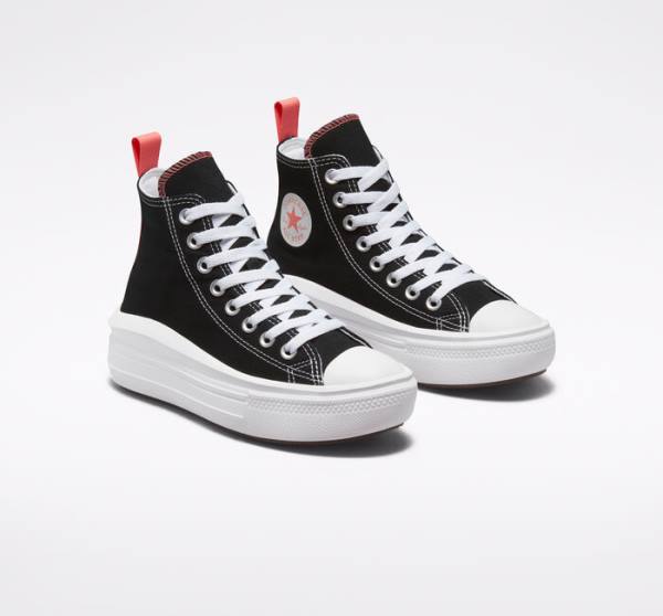 Converse Chuck Taylor All Star Move Platform Visoke Superge Črna / Roza Svetloba Modra / Bela | CV-674SDR