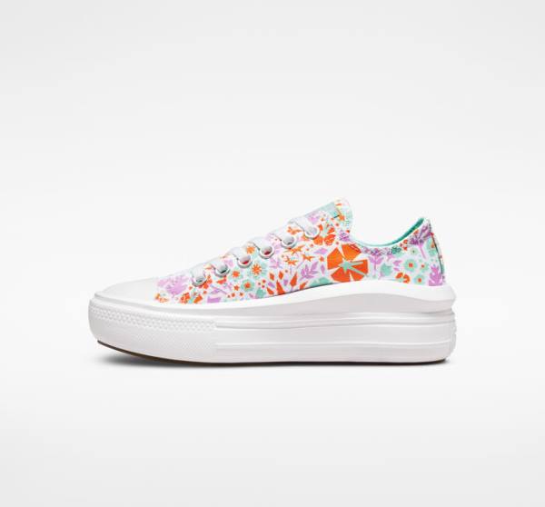 Converse Chuck Taylor All Star Move Platform Paper Floral Nizke Superge Bela / Svetloba | CV-821TKI