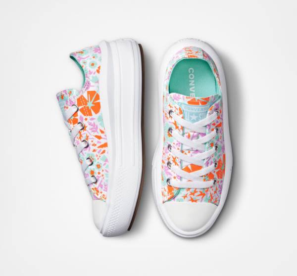 Converse Chuck Taylor All Star Move Platform Paper Floral Nizke Superge Bela / Svetloba | CV-923SPN