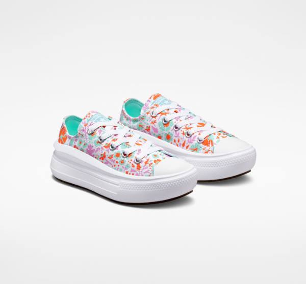 Converse Chuck Taylor All Star Move Platform Paper Floral Nizke Superge Bela / Svetloba | CV-923SPN