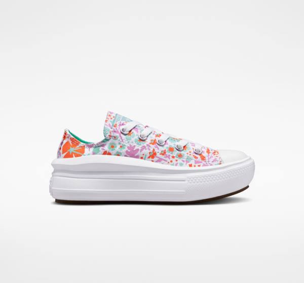 Converse Chuck Taylor All Star Move Platform Paper Floral Nizke Superge Bela / Svetloba | CV-923SPN