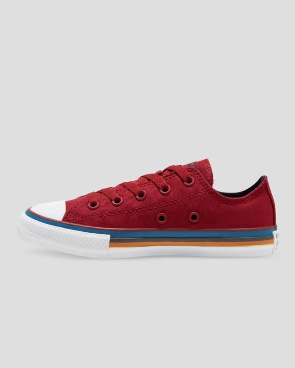 Converse Chuck Taylor All Star Multi Stripe Nizke Superge Rdeča | CV-056MWR