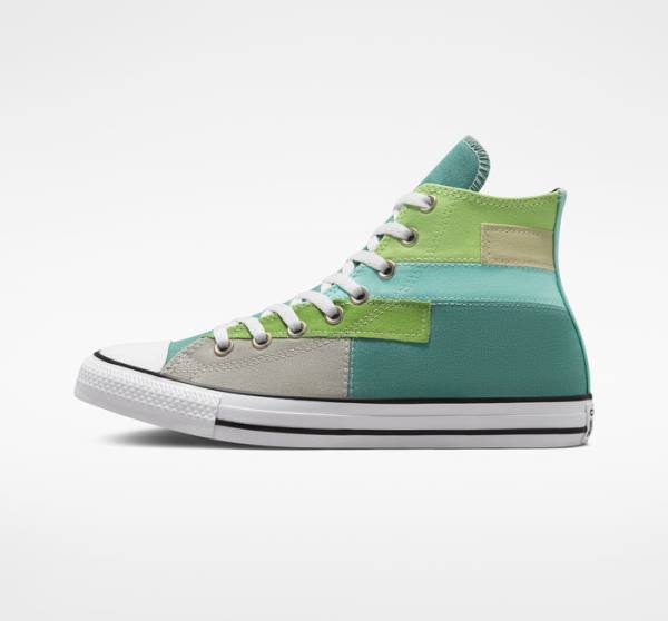 Converse Chuck Taylor All Star Patchwork Visoke Superge Svetloba Zelena / Svetloba | CV-087ZIU