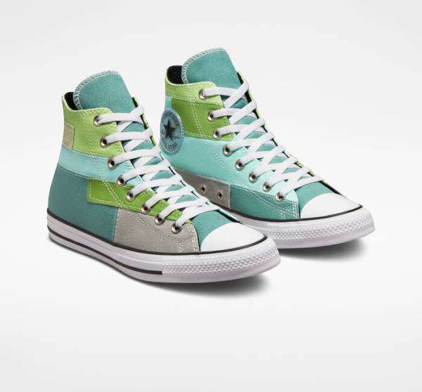 Converse Chuck Taylor All Star Patchwork Visoke Superge Svetloba Zelena / Svetloba | CV-087ZIU