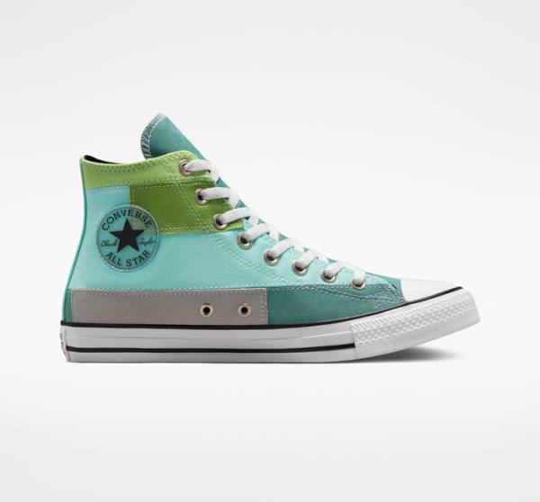 Converse Chuck Taylor All Star Patchwork Visoke Superge Svetloba Zelena / Svetloba | CV-087ZIU