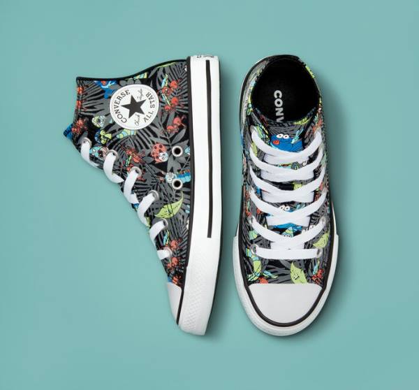 Converse Chuck Taylor All Star Plants Visoke Superge Črna / Svetloba Zelena / Bela | CV-482NKZ