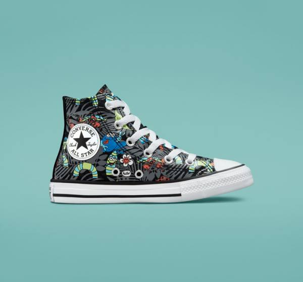 Converse Chuck Taylor All Star Plants Visoke Superge Črna / Svetloba Zelena / Bela | CV-482NKZ