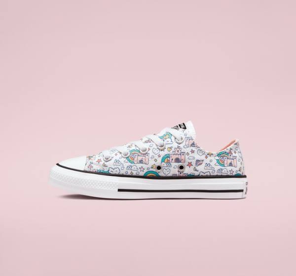 Converse Chuck Taylor All Star Rainbow Castles Nizke Superge Turkizna | CV-324TSP