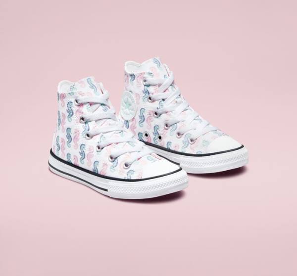 Converse Chuck Taylor All Star Seahorses Visoke Superge Bela / Roza / Svetloba | CV-325QYA