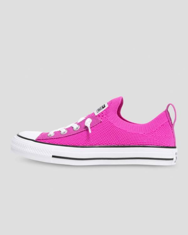 Converse Chuck Taylor All Star Shoreline Knit Slip Nizke Superge Roza | CV-689XDU