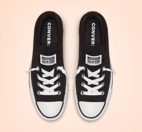 Converse Chuck Taylor All Star Shoreline Knit Slip Nizke Superge Črna / Bela | CV-743WUN