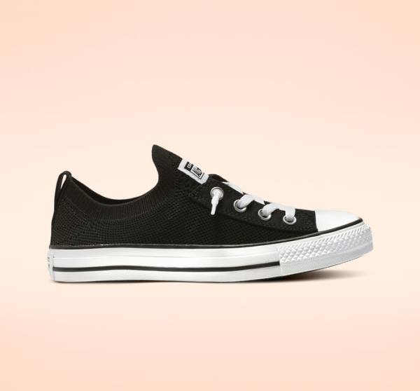 Converse Chuck Taylor All Star Shoreline Knit Slip Nizke Superge Črna / Bela | CV-743WUN