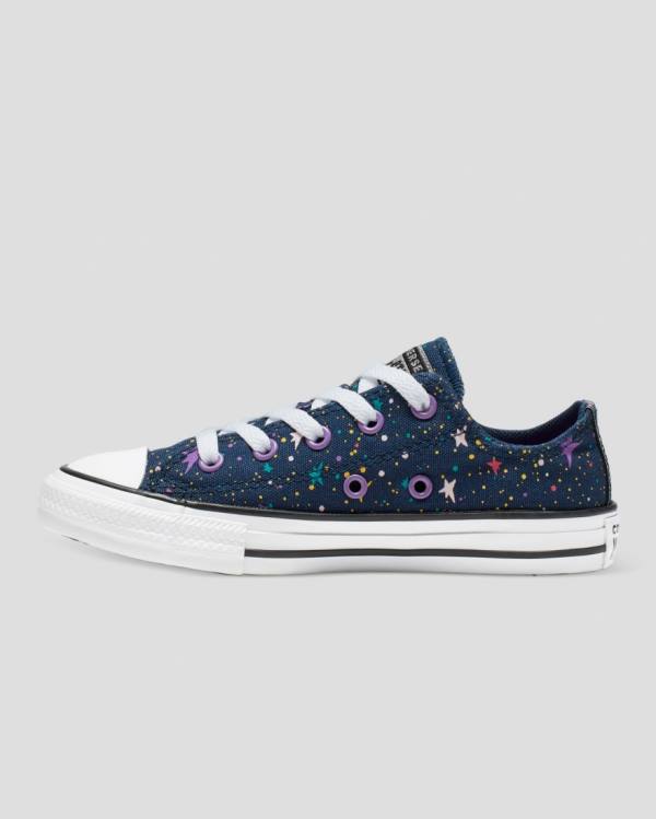 Converse Chuck Taylor All Star Star Print Nizke Superge Modra Roza | CV-719XTN