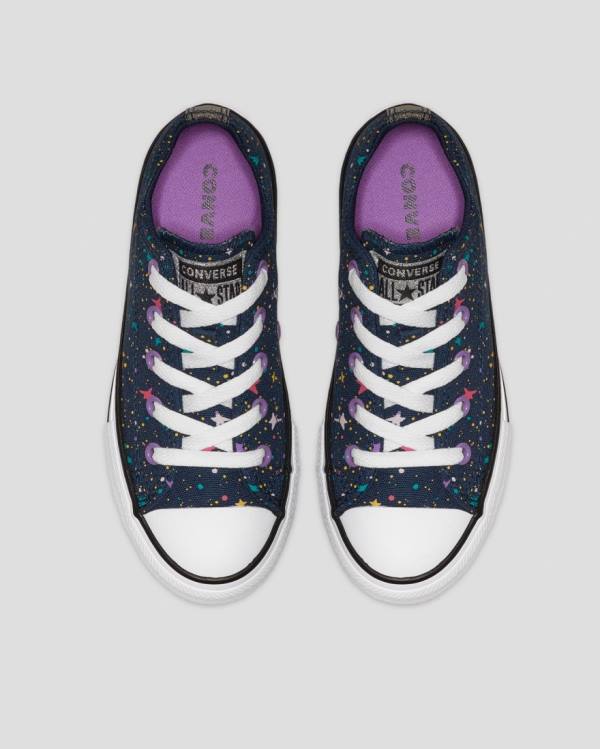 Converse Chuck Taylor All Star Star Print Nizke Superge Modra Roza | CV-719XTN