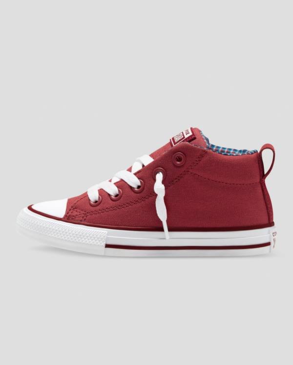 Converse Chuck Taylor All Star Street Plaid Visoke Superge Rdeča | CV-864MWU