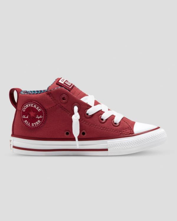 Converse Chuck Taylor All Star Street Plaid Visoke Superge Rdeča | CV-864MWU