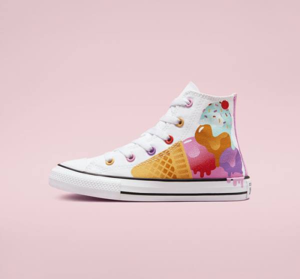 Converse Chuck Taylor All Star Sweet Scoops Visoke Superge Bela / Bež Bela | CV-059WEC