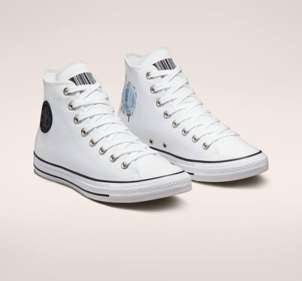 Converse Chuck Taylor All Star Translucent Barcode Visoke Superge Bela / Črna / Bela | CV-259LHI