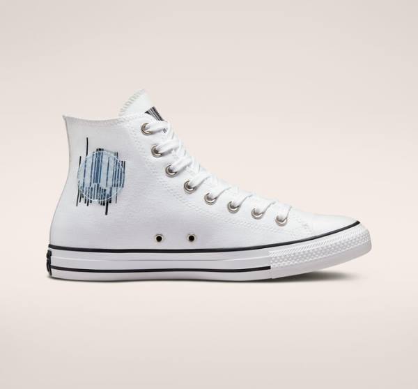 Converse Chuck Taylor All Star Translucent Barcode Visoke Superge Bela / Črna / Bela | CV-259LHI