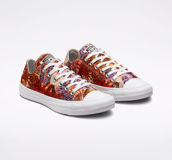 Converse Chuck Taylor All Star Tropical Florals Nizke Superge Oranžna / Črna / Bela | CV-527KPD