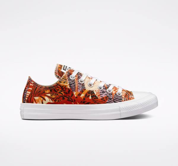 Converse Chuck Taylor All Star Tropical Florals Nizke Superge Oranžna / Črna / Bela | CV-527KPD