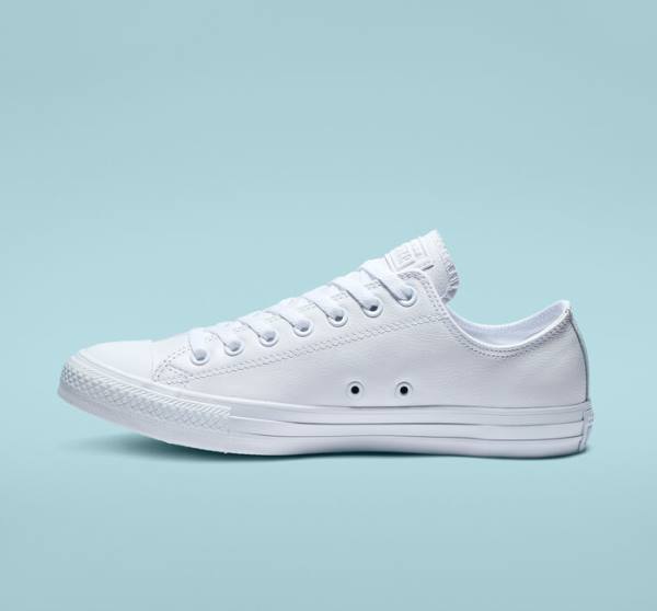 Converse Chuck Taylor All Star Usnje All White Nizke Superge Bela | CV-934ETL