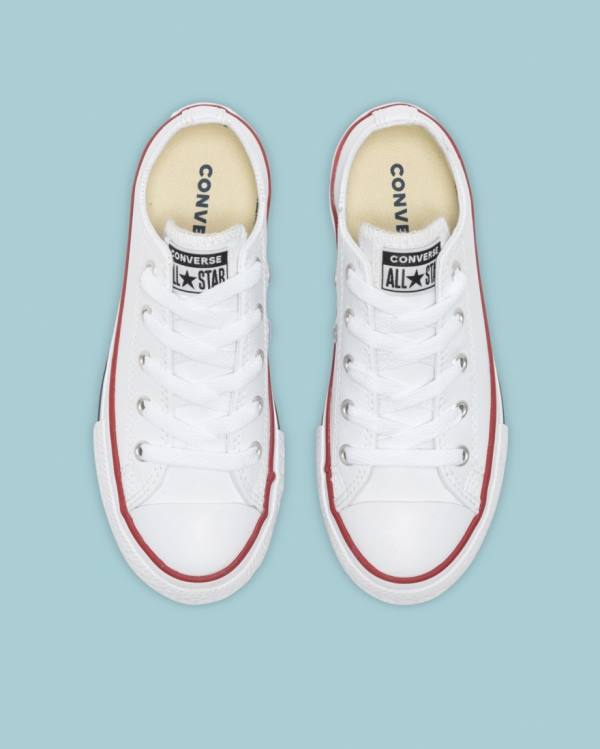 Converse Chuck Taylor All Star Usnje Nizke Superge Bela | CV-723DLI