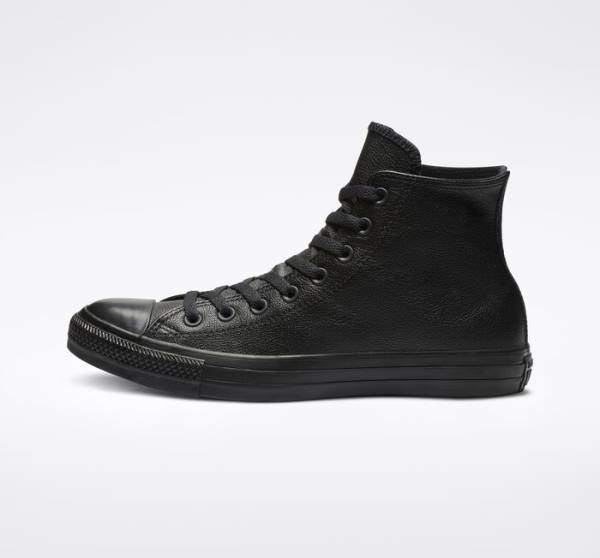 Converse Chuck Taylor All Star Usnje Visoke Superge Črna | CV-281CVM