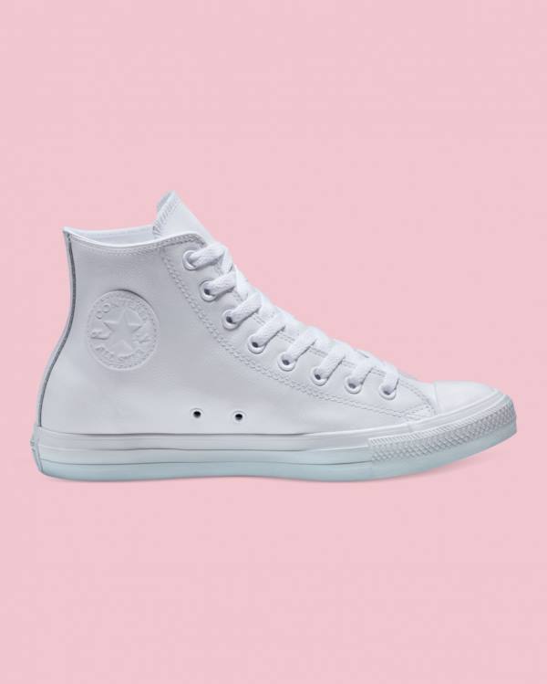 Converse Chuck Taylor All Star Usnje Visoke Superge Bela | CV-310MTK